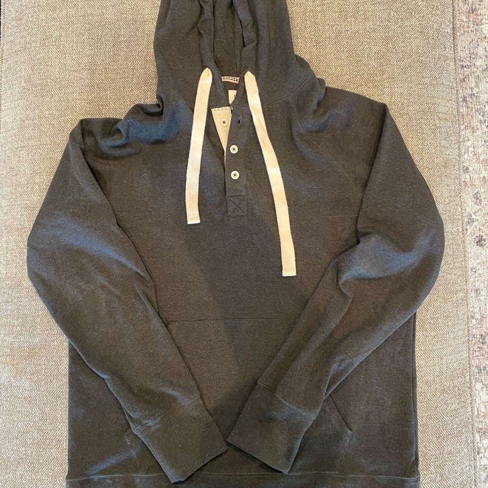 The Normal Brand Cream and Gray Half-Zip Sweatshirt